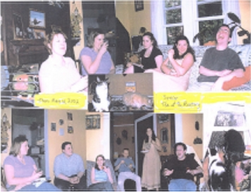 [Clockwise, from top Left] Meghann, Brooke, Theresa, Whitney, Jacob, (Rudy, Chester, Dietrich!), Matt, Dan, Laura, Steph (Jello!)